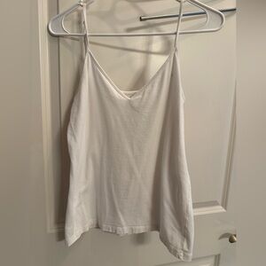 LOFT White V-Neck Spaghetti Strap Camisole